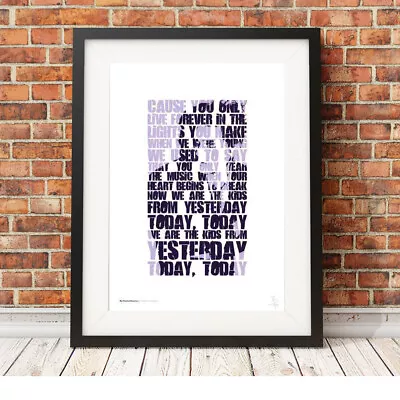 MY CHEMICAL ROMANCE  ❤ The Kids From Yesterday - Lyrics Poster Art Limited Print • £9.99