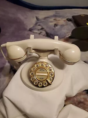 Retro Push Button Dial Classic Phone (White Telephone Phone) Microtel 944 Works • $30