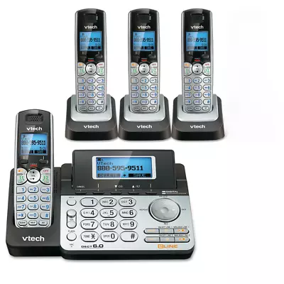 VTech DS6151 + (3) DS6101 2 Line Expandable Cordless Phone W/ 3 Additional • $159.99