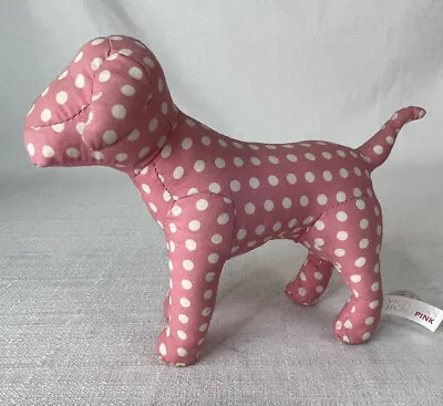 Victoria's Secret PINK POLKA DOT PUPPY DOG W/ RED SHIRT 8  Plush STUFFED ANIMAL • $6.80