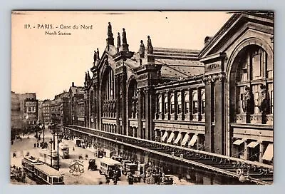 Paris France Gare Du Nord North Station Antique Vintage Postcard • $7.99