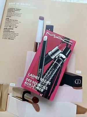 MAC 3-Pc. Lashes To Lips Kit Pink : RED (706)Black Stack Mascara. NIB. Authentic • $19.99