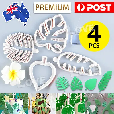 $5.25 • Buy 4x Palm Tree Turtle Leaf Cookies Biscuit Cutter Fondant Mould Cake Sugarcraft