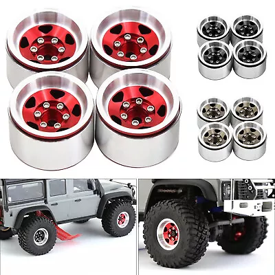 1.0  Beadlock Wheels Rim For 1/18 TRX4M 1/24 RC Crawler Axial SCX24 FCX24 • £11.90