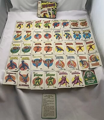 1978 Marvel Comics Super Heroes Card Game Milton Bradley Complete Very Good Cond • $89.99