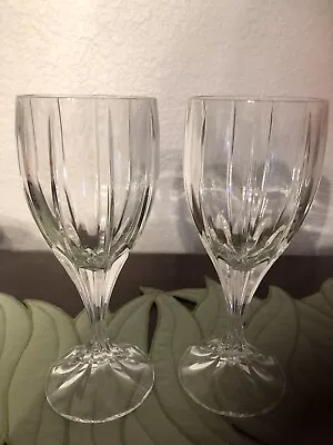 2 Mikasa Crystal Wine Glasses Berkeley EUC • $30.99