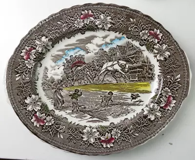 Royal Tudor Ware Staffordshire Coaching Taverns 1828 Serving Plate 31x25cmM-4920 • £26.63