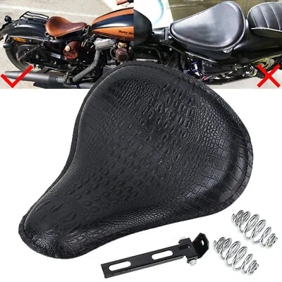 Motorcycle Alligator Large Solo Seat For Harley Springer Chopper Bobber Softail • $43.19