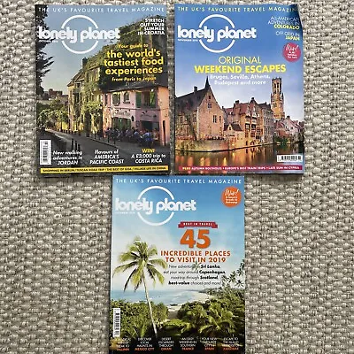 Lonely Planet Magazine 2018 Bundle Of 3 UK Edition • £8.99