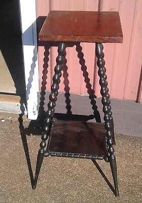 Antique Plant Stand Maple Wood With Turned Bobbin Legs 1900s Era • $95