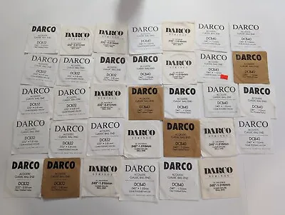 Lot (34) Vintage Darco Acoustic Guitar Strings Clear Nylon Ball End Martin NOS • $10.95