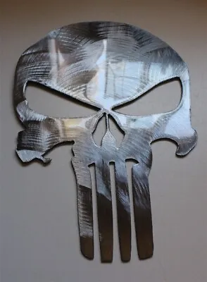 Punisher Skull Metal Wall Art 7  Tall Polished Steel • $19.98