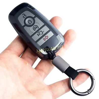 Transparent Black Smart Key Chain Cover Case For Ford Bronco Sport Edge Mustang • $9.50
