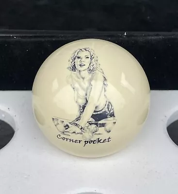 Pool/Billiards Custom Cue Ball NEW Vintage Pinup Girl Corner Pocket Rare • $39.95