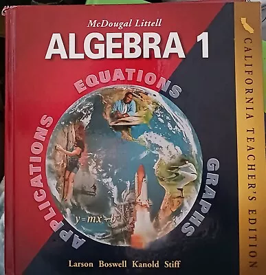 McDougal Littell Algebra 1 California Teacher's Edition [Equations Applications • $40
