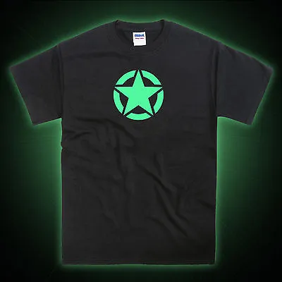 Cosmic Star Military Army Glow In The Dark T-Shirt • £12.95