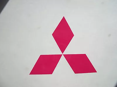 (PINK) EMBLEM OVERLAY Vinyl Decal Mitsubishi Lancer Front/rear 22 • $9.99