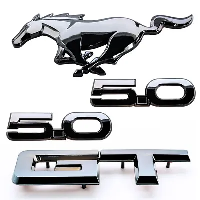 Fits 15-23 Mustang GT Black Chrome Emblem Package Ford Officially Licensed  • $149.99