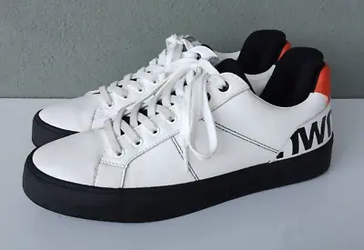 $27 • Buy Zara Dnwr Mens White / Black / Orange Sneakers Shoes Size 42 - Us 9 - Exc