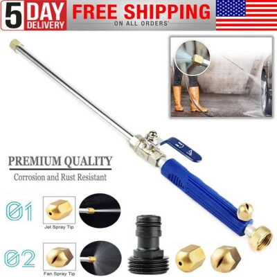 $9.99 • Buy Hydro Jet High Pressure Power Washer Water Spray Gun Nozzle For Car Garden Hose