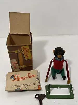 Antique Windup Mechanical Schuco Monkey Miniature Chimp Acrobat Toy Works! • $600