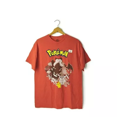 Pokemon Men's T-shirt S Charizard Flareon Eevee Pikachu & Others Graphic Tee Red • $14.99