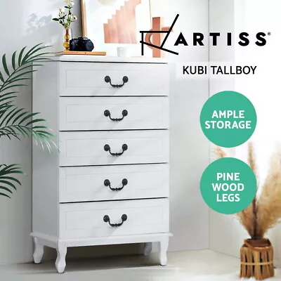 $173.96 • Buy Artiss Chest Of Drawers Tallboy Dresser Table Bedside Storage Cabinet Bedroom