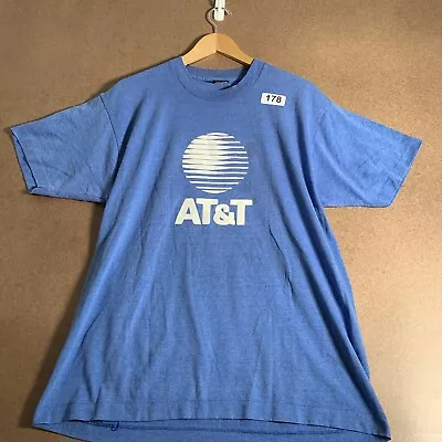 Vintage AT&T Shirt Adult Size Extra Large Blue Short Sleeve Men’s 30x21 90’s • $18.99