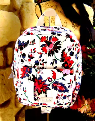 Vera Bradley NWT Quilted Vinyard Floral Pattern Small Backpack MSRP $85 • $38.69