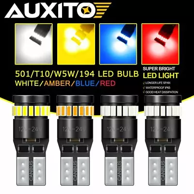 501 T10 W5w Auxito Led Canbus Error Free Sidelight Number Plate Light Bulb • £6.99