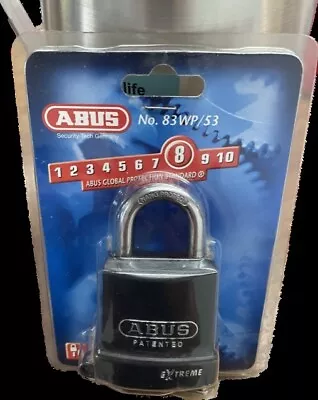 Abus  Padlock 83wp/53 -fully  Weather Protected - Solid Steel Core • £45.95