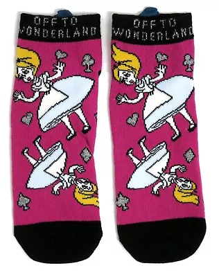 £6.49 • Buy Ladies Alice Off To Wonderland  Shoe Liners Socks Uk 4-8 Eur 37-42 Usa 6-10