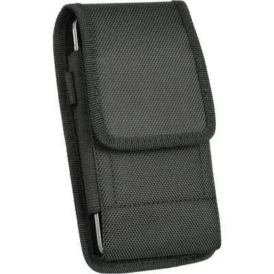 Cell Phone Holster Vertical Pouch Holster Case Nylon Belt Loop Clip Carrying Bag • $12.34