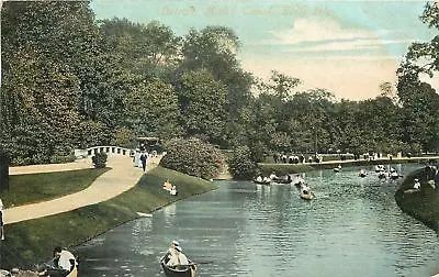 Detroit Michigan~Folks Stroll Belle Isle~Boating On Canal~1907 Postcard • $6