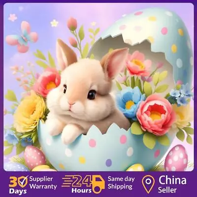 5D DIY Full Round Drill Diamond Painting Rabbit In Egg Kit Home Decor 30x30cm ☘️ • £6.72