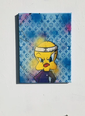 £110 • Buy ANGRY BIRD Original Graffiti Painting. Not Pure Evil