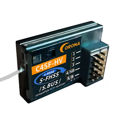 Corona C4SF-HV Splashproof Receiver Futaba 1SBUS 4chan 3PV 4PX 7PX 2.4g S-FHSS • $27.45