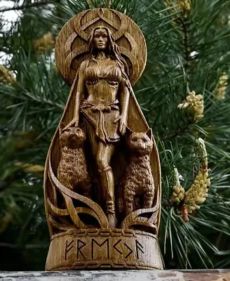 Freya Nordic Viking Pagan Goddess Resin Statue Witchcraft Idol Wicca Decor  • $69.99