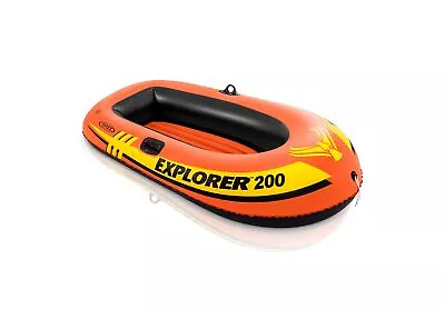 Inflatable Boat: 2-Person Dual Air Chambers Welded Oar Locks Grab Rope • $28.40