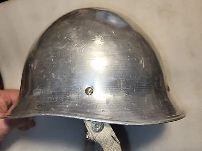 Vintage German ? Aluminum Helmet Hard Hat • $29.99