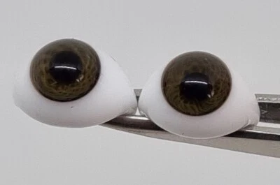 £12.99 • Buy 12mm Dolls Bears Solid Glass Eyes Brown Colour Vintage AL