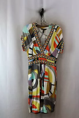 BCBG Women's Multicolor Pattern V-Neck Dress SZ-S • $19.99