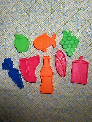 Vintage Mattel TUFF STUFF 1972 Plastic Toy Play Food Picnic 7 Pieces • $17