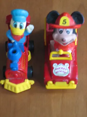 Mickey Mouse Fire Truck PD 52 Donald Duck Train Engine Disney D1929 Diecast Tomy • $18