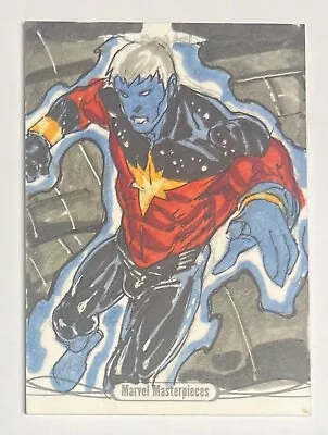 2016 UD Marvel Masterpieces Sketch Genis-Vell Captain Marvel By Kevin Sharpe • $0.99