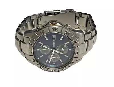 Mens Fossil Blue Speedway Blue Dial Chronograph Stainless Analog Watch Ch 2332 • $12.99
