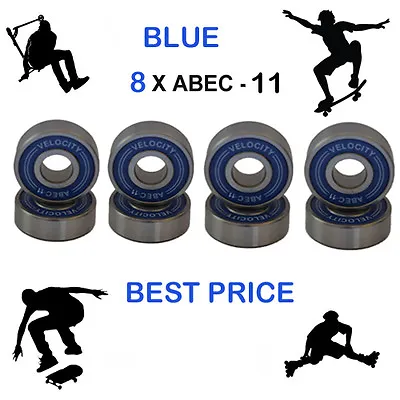 8 Abec 11 Wheel Bearings Stunt Scooter Skateboard Quad Inline Roller Skate 5 7 9 • £7.99