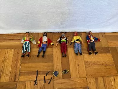 Vintage Paco Magnificent Pirate  Action Figure 1980s Toy Lot Of 5 FREE SHIP • $49.99