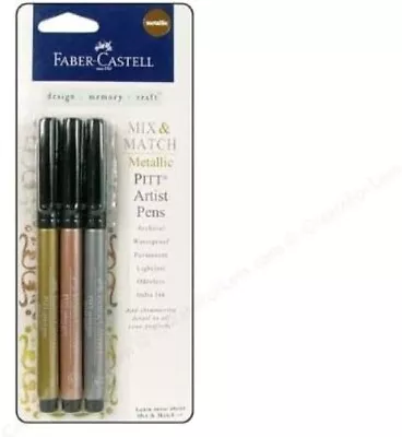 Faber Castell Mix & Match Pitt Artist Pen Set Metallic Classic • $12.99