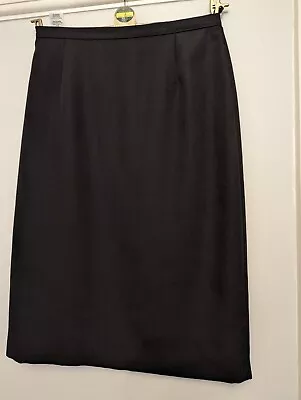 Marks & Spencer  Black Pencil Skirt Midi Length Fully Lined - Size 16 • £5